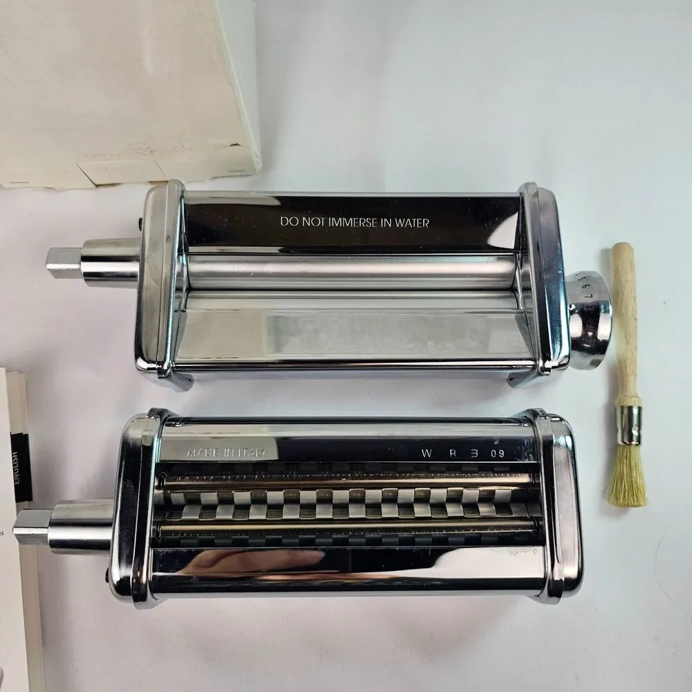 KitchenAid Pasta Roller Fettuccine Cutter Attachment Set KFETPRAP w/ Box Manual